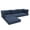 Canvas Navy, variant on Covers & All Sunbrella Sectional Sofa Cushions 5″ Thick, Foam Seat & Polyfill Back UV Proof Couch