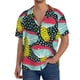 thumbnail image 1 of Balery Green Mushroom Camisa Casual de Manga Corta con Botones para Hombre, Texturizada, Estilo Cubano, para Playa, Verano-Medium, 1 of 5