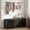 Black, variant on Apicizon 47.36" Shoe Storage Bench with Cushion Seat, 2‑Tier Cabinet with 4 Barn Doors & Adjustable Shelves, Greige