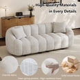 thumbnail image 5 of Wiilayok 91.5'' Cloud 3 Seater Couch,Chenille Curved Sofa Couch with Deep Seat,Pillow Arm,Comfy Sofa for Living Room Bedroom Office Apartment,Beige, 5 of 10