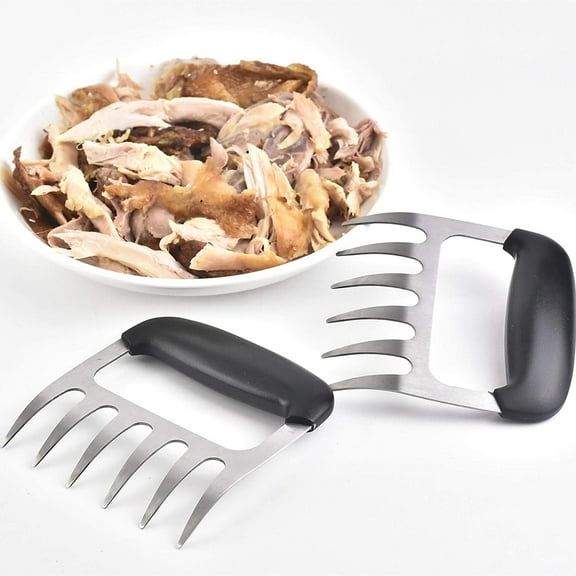 Meat Shredder Claws Stainless Steel Bear Claws BBQ Meat Claws for BBQ Forks for Shredding Handling and Carving Food, Pulled Pork Meat Shredder Claws, Metal Barbecue Claws Easy to Clean, Safe to Use