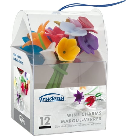 

Trudeau Maison Silicone Flower-Shaped Wine Charms-Assorted Colors