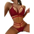 thumbnail image 2 of Julycc Women's Sexy Lingerie Lace Push Up Bra Panties Set Underwear Sleepwear, 2 of 4