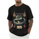 thumbnail image 4 of Mens Camisas de Manga Corta Impresión Casual Deportes Cuello Redondo Blusa, Poliéster Ligero para la Primavera Verano Al Aire Libre Uso Diario, 4 of 7