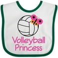 thumbnail image 3 of Inktastic Volleyball Butterfly Princess Girls Baby Bib, 3 of 4