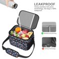 thumbnail image 4 of Dinosaur and Volcano Navy Blue Insulated Lunch Box for Women Men, Medium Leakproof Cooler Bag with Adjustable Strap, 10"x6.7"x8", 4 of 6