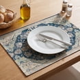 thumbnail image 6 of Sm:)e Boho Bohemia Style Sliver Placemats Set of 4, 12x18 Inch Country Rustic Farmhouse Magical Fall Table Mats for Party Kitchen Dining Decoration, 6 of 8