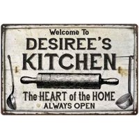 DESIREE'S Kitchen Farmhouse Sign Gift Personalized 12x18 Metal 112180033428