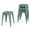 3# Olive Green, variant on 18 Inch Industrial Metal Bar Stools Set of 4, Stackable Classroom Stools, Backless Short Dining Chairs for Indoor Outdoor, Kitchen Restaurant (Black)