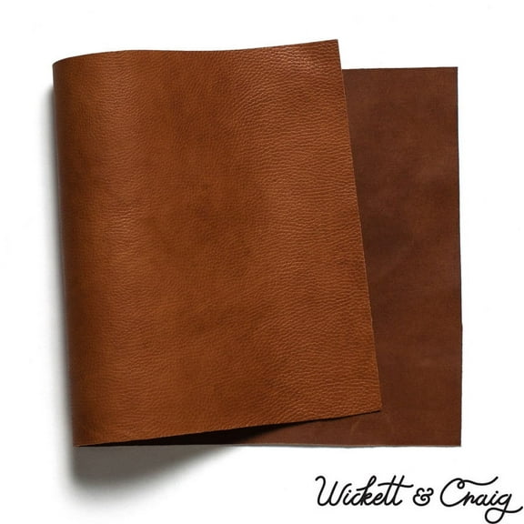 Wickett & Craig 'Milled' Traditional Harness Leather Panels, Buck Brown