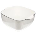 thumbnail image 4 of unbranded Double Layer Fruit Washing Basket White Reusable Kitchen Fruit Drain Basket Practical, 4 of 7