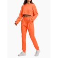 thumbnail image 1 of Women's Loose Hooded Sports Guard Fashion Running Solid Color Fitness Clothes Long-Sleeved Yoga Suit WERSEON Modelo, 1 of 6