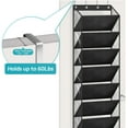 thumbnail image 6 of 10 Tier Clear Over the Door Shoe Organizer Storage, Deep Pockets Large Hanging Shoe Rack for Closet Door, Fit 20 Pairs Shoe Holder Hanger for Sneakers, Boots (Black), 6 of 7