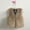 Khaki, variant on GiLiling Girls Faux Fur Vest Sleeveless Furry Jacket Kids Thick Warm CoatPlain Cute Fuzzy Waistcoat Fashion Cardigan (Khaki, 5 Years)