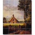 thumbnail image 1 of Ceramic Tile Mural-John Constable Village Painting 85. 60" w x 72" h using (30) 12 x 12 ceramic tiles, 1 of 3