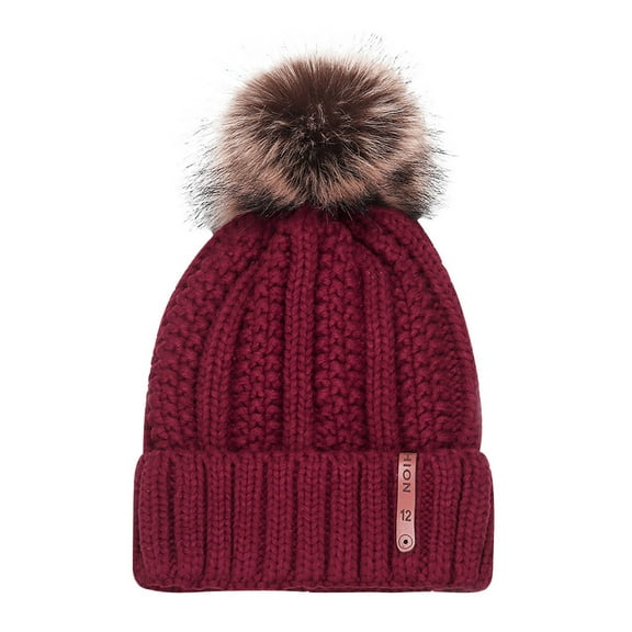 Womens Winter Beanie Warm Cable Knit Hat Style Stretch Trendy Ribbed Cap,Color:,Size:One Size