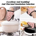 thumbnail image 3 of strawberry flower Oven Mitts Heat Resistant - Soft Lining Silicone Mini Oven Mitts with HangingLoop, Kitchen Oven Gloves Heat Resistant 500℉ for Cooking Baking Microwave, 3 of 7
