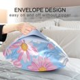 thumbnail image 4 of Yayeee Pillowcase Standard Size Set of 2 Satin Wrinkle Resistant Pillow Case, Pink Daisy, 4 of 8