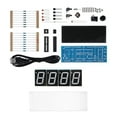 thumbnail image 1 of Kit de Bricolaje de Relaj Digital, Visualización Automática de la temperatura y la Hora, Reloj Despertador Liderado Para Entusiastas de la Electónica, Estuche Transparente,, 1 of 7