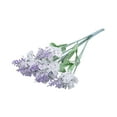 thumbnail image 2 of Single White and Purple 10-Head Lavender Simulation Bouquet White, Artificial Lavender Flower for Bouquets Wedding Home 10 Heads (White Purple Lavender*1 Bunch), 2 of 6