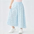 thumbnail image 4 of Posijego Girls Long Pants Polka Dot Print Wide Leg Elastic Waist Lightweight Casual Flowy Palazzo Pants for Big Girls, 4 of 5