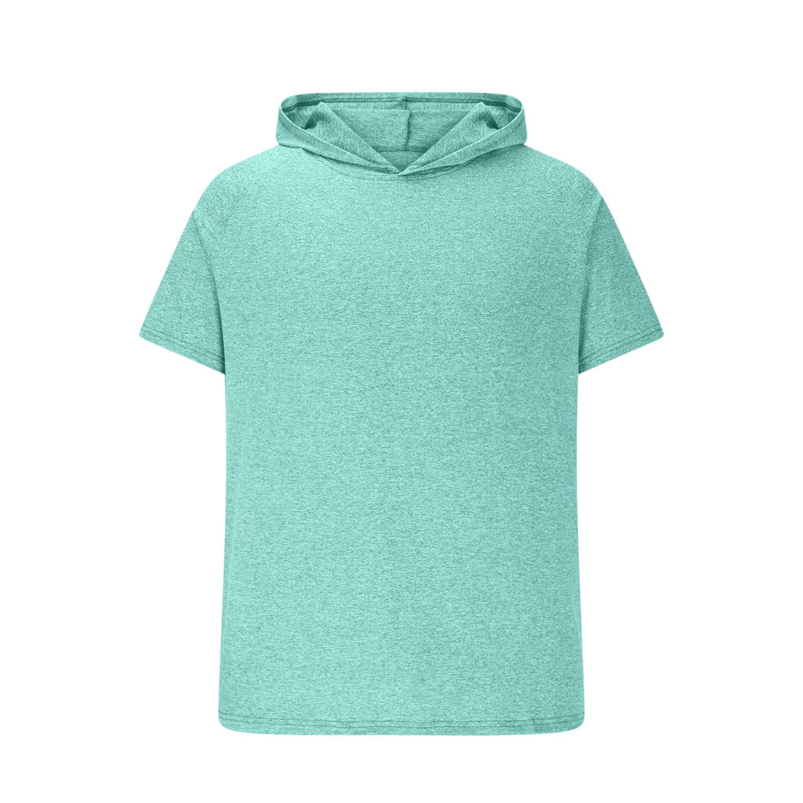 Men's UPF 50+ Short Sleeve Sun Hoodie – Quick-Dry Rash Guard for