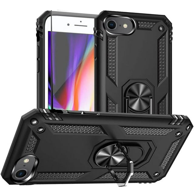 Supershield Armor-X Étui Robuste pour iPhone 7 avec Support Anneau - Noir