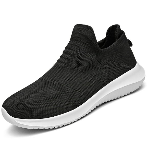 Women's Athletic Walking Shoes Fabric Breathable Slip On Sports Tennis Running Mesh Breathable Lightweight Sneakers Gym Shoes