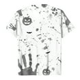 thumbnail image 7 of YDFCWXW Women's Halloween Graphic Short Sleeve T-Shirt - Cute & Spooky Printed Casual Tee for Parties Grey, XXL, 7 of 7