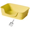 thumbnail image 4 of Milaget Large Cat Litter Box Enclosure Design Four Seasons High Sided Cat Litter Pan yellow, 4 of 9
