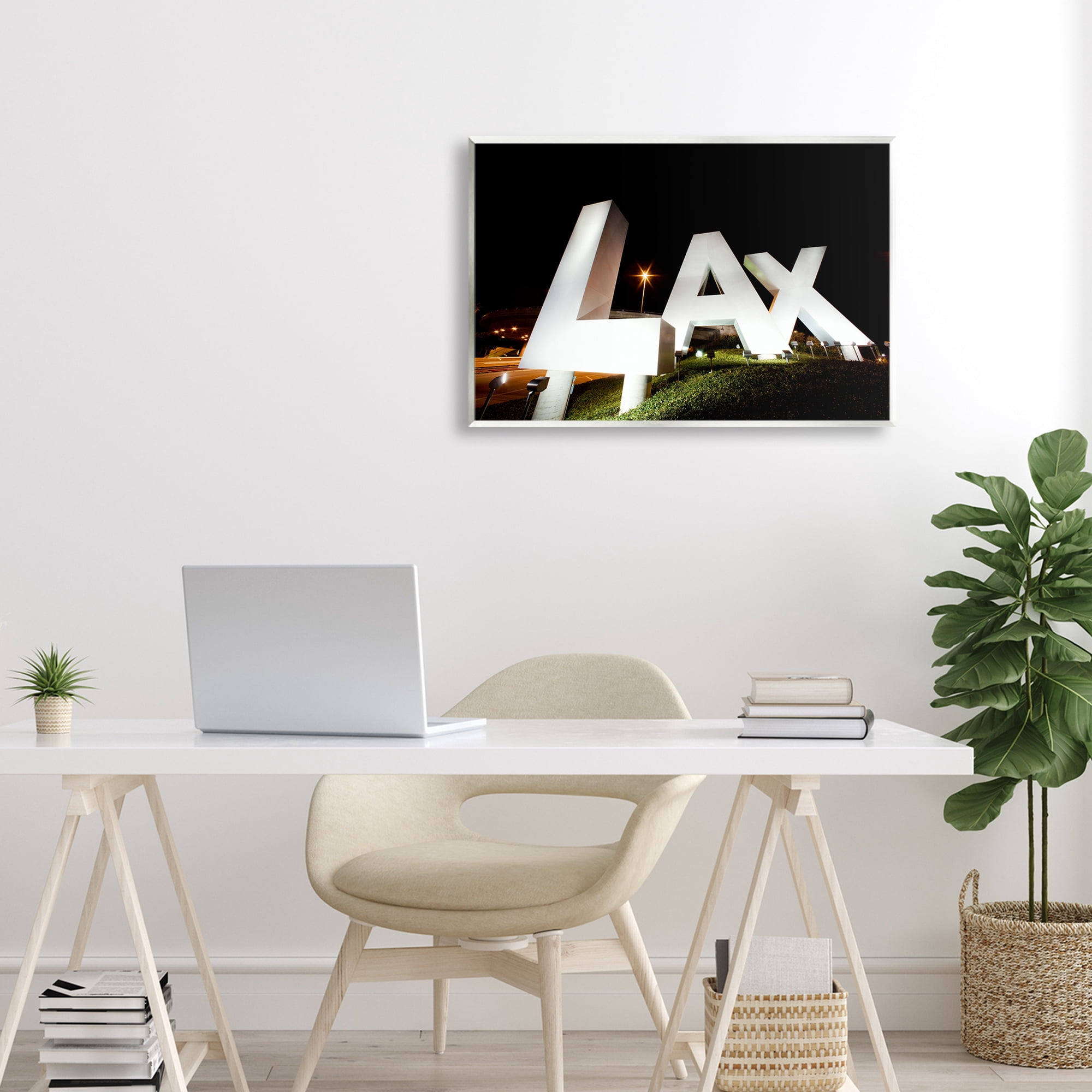 Stupell Industries LA Airport Structure Wall Plaque Art, design by Scott Stulberg