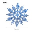 thumbnail image 2 of 10cm Bright Snowflakes 24pcs Snowflakes Decor for Kids Adults (Champagne Gold), 2 of 6