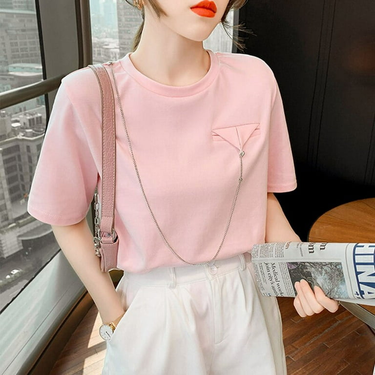 Pink sales designer tee