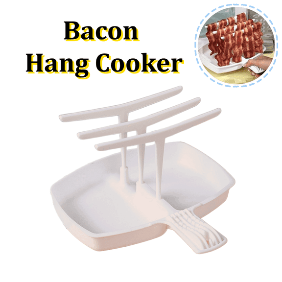1Pc Microwave Bacon Rack Bacon Cooking Tray Household Kitchen Accessory for Crispy Bacon Preparation