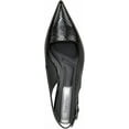 thumbnail image 4 of Franco Sarto Women's Marlow Slingback Kitten Heel Pump Black Glossy Snake 7.5M, 4 of 5