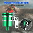 thumbnail image 3 of Universal Motorcycle Aluminum Brake Fluid Reservoir Oil Cup Fit For Yamaha Kawasaki Honda Suzuki BMW(Green), 3 of 5