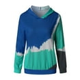 thumbnail image 4 of Fesfesfes Women Hooded Plus Size Tie-Dye Printed Gradient Pullover Long Sleeve Sweatshirt Top Clothes Sale, 4 of 6