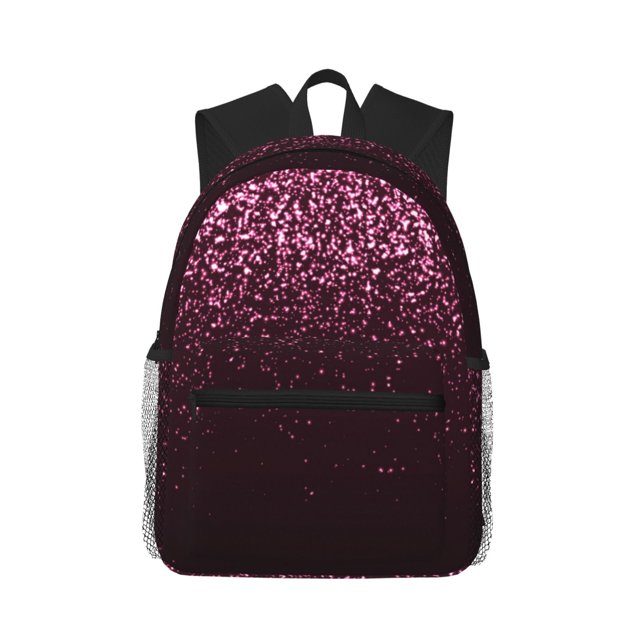 Fotbe Pink Glitter Sparkles A Mochila Ligera Casual para Laptop para Hombres y Mujeres, Mochila Impermeable de Uso Diario, Mochila para Universidad