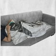 thumbnail image 6 of Phoenix Soft Flannel Fleece Throw Blanket, Boho Style Bird with Ornamental Folk Pattern, Cozy Plush for Indoor and Outdoor Use, 50" x 70", Black Grey White, by Ambesonne, 6 of 6