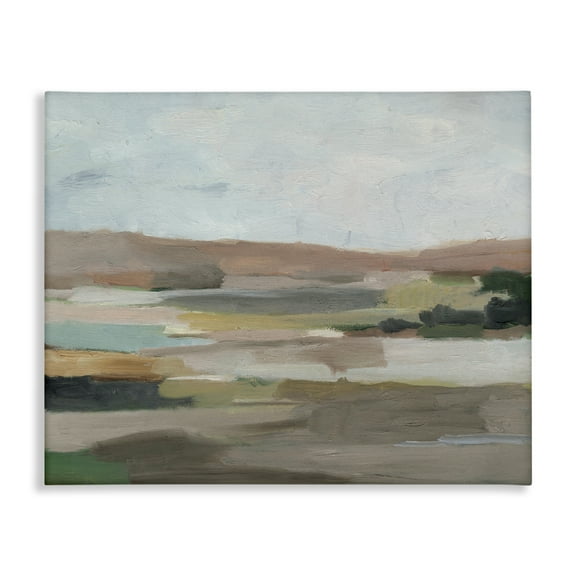 Stupell Industries Neutral Desert Hills Landscape & Nature Painting Wrapped Canvas Art Print Wall Art, 20 x 16