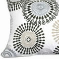 thumbnail image 3 of 20 X 16 Inch Cotton Pillow with Floral Embroidery, Set of 2, White and Gray- Saltoro Sherpi, 3 of 5