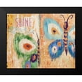 thumbnail image 2 of Pinto, Patricia 14x12 Black Modern Framed Museum Art Print Titled - Ikat Flutter Shine, 2 of 5