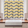 thumbnail image 2 of Ambesonne Yellow Chevron Kitchen Curtains, Large Zigzags, 55"x39", Charcoal Grey Yellow, 2 of 3