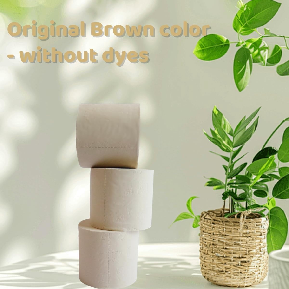 QingYa Premium Bamboo Toilet Paper, 3 Ply Toilets Paper, Unbleached and Absorbent, Bathroom Tissue Rolls, 12 Mega Rolls, 300 Sheets per Roll
