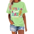 thumbnail image 2 of Fnhpitd First Day of School Teacher Shirt Women Teacher Life T-Shirt Back to School Teachers Appreciation Gift Tee Top Green,S, 2 of 7