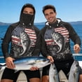 thumbnail image 4 of Bulopur Men's UPF 50+ Sun Protection Fishing Hoodie American Flag Fish Long Sleeve Shirt with Face Mask Quick Dry Lightweight UV Shirt for Hiking Running Surfing, 4 of 8
