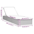 thumbnail image 2 of vidaXL Sunbed with Cushion Outdoor Patio Daybed Wicker Furniture Poly Rattan, 2 of 9