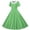Green, variant on YHAJDS Girls Plaid Summer Dress Plaid Print Short Sleeve Peter Pan Collar Button Down Smocked Waist Dance Dress Size 5-14 Year