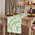 thumbnail image 2 of Olive Green Leaves Table Runner Farmhouse Botanical Branch Vintage Boho Tablerunners 13 x 60 Inch, Table Decorations Tabletop Scarf for Summer Gathering Holiday Farmhouse Kitchen Dining Decor, 2 of 8