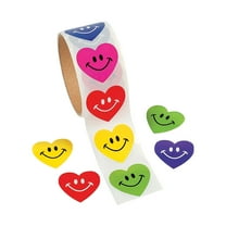 Heart Smile Face Stickers (100Pc) - Stationery - 100 Pieces